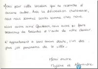 Un avis du livre d'or cliquez ici pour agrandir les photos de cette location à quiberon
